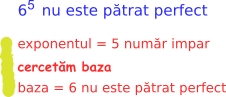 6 la a cincia nu este pătrat perfect.