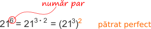 21 la a șasea este pătrat perfect.
