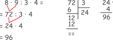 Ordinea efectuării operațiilor