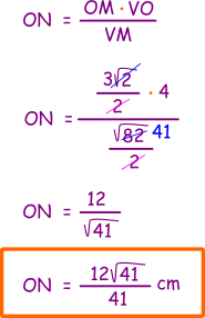 Distanţa de la punctul O la planul (VBC)