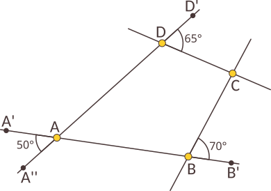 Calculați măsurile unghiurilor patrulaterului convex; unghiuri opuse la vârf; unghiuri suplementare.