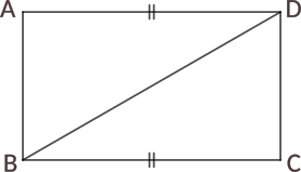 Calculați unghiurile, laturile și diagonalele dreptunghiului de mai jos, știind lățimea și diagonala.