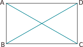 Calculați unghiurile, laturile și diagonalele dreptunghiului de mai jos, știind lățimea și diagonala.