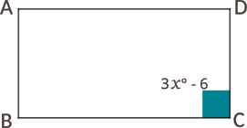 Calculați valoarea lui x pentru fiecare dintre dreptunghiurile de mai jos, folosind informațiile date pentru fiecare figură geometrică.