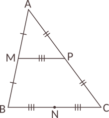 Completați casetele astfel încât să obțineți afirmații adevărate. Identificați mijlocul unui segment, recunoașteți proprietățile liniei mijlocii într-un triunghi.