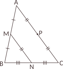 Completați casetele astfel încât să obțineți afirmații adevărate. Identificați mijlocul unui segment, recunoașteți proprietățile liniei mijlocii într-un triunghi.