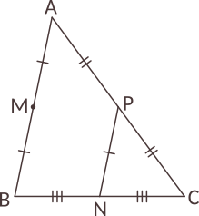 Completați casetele astfel încât să obțineți afirmații adevărate. Identificați mijlocul unui segment, recunoașteți proprietățile liniei mijlocii într-un triunghi.