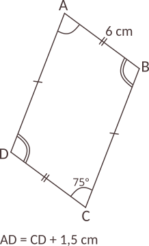 Calculați lungimile laturilor și măsurile unghiurilor pentru fiecare dintre paralelogramele de mai jos, folosind informațiile date pentru fiecare figură geometrică.