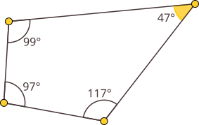Dacă un patrulater convex are trei unghiuri obtuze, atunci cel de-al patrulea unghi este ascuțit.