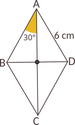 Calculați măsurile unghiurilor rombului și lungimile diagonalelor acestuia.