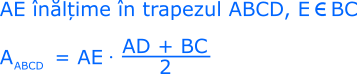 Aria trapezului ABCD