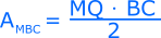 Aria triunghiului BMC