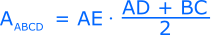 Aria trapezului ABCD