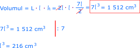 Înlocuim în formula volumului paralelipipedului dreptunghic.