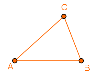Triunghiul ABC isoscel, cu AB = AC = 7 cm şi BC = 5 cm.
