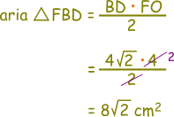 Calculăm aria triunghiului FBD.