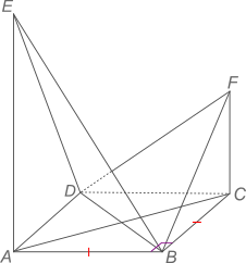 Segmentul AC este diagonală a pătratului ABCD; totodată, este ipotenuză în triunghiul dreptunghic isoscel ABC.